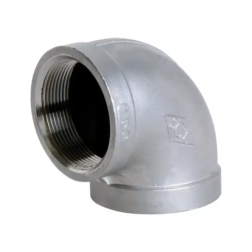 90 Degree Elbow 1-1/4" FPT T X 1-1/4" D FPT Stainless Steel 90 Degree Elbow 1-1/4" FPT T X 1-1/4" D FPT Stainless Steel