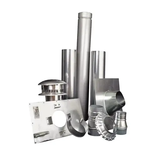 Vent Kit 37" H X 6.5" L X 4" D Silver/White Stainless Steel Silver/White