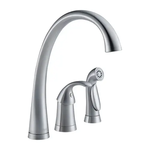 Kitchen Faucet Pilar One Handle Artic Stainless Side Sprayer Included Artic Stainless Kitchen Faucet Pilar One Handle Artic Stainless Side Sprayer Included Artic Stainless