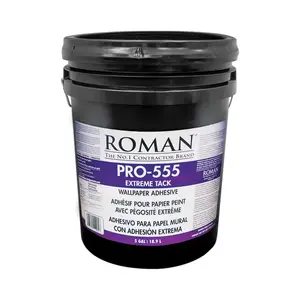 Roman 11905 Adhesive PRO-555 Super Strength Modified Starch and Synthetic Polymer 5 gal Beige