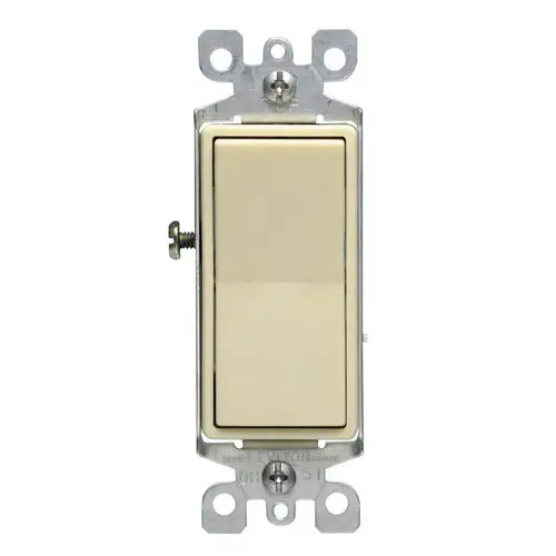 AC Quiet Switch Decora 15 amps Four Pole 4-Way / Rocker Ivory Ivory