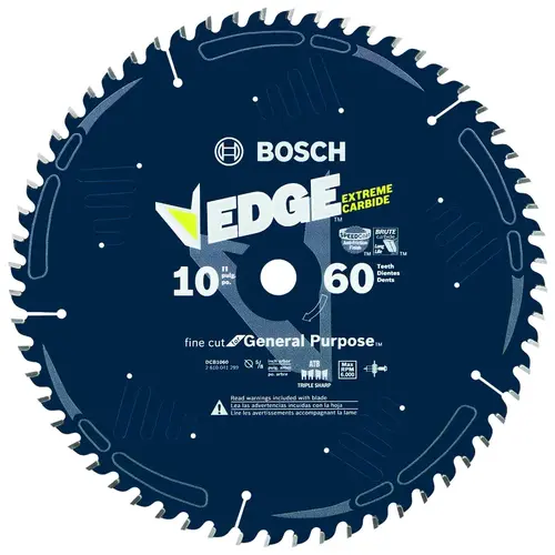 10" 60 Tooth Edge Circular Saw Blade - Fine Finish