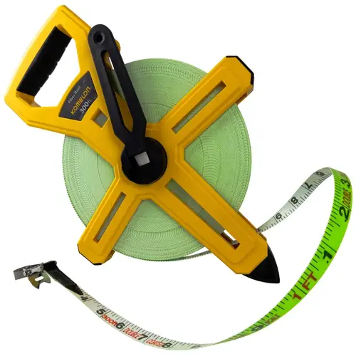 Fiberglass Long Tape Measure 300 ft. L X 1/2" W Black/Yellow Fiberglass Long Tape Measure 300 ft. L X 1/2" W Black/Yellow