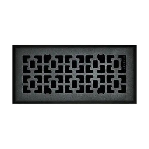 Floor Diffuser 4" H X 10" W 1-Way Matte Black Steel Matte Floor Diffuser 4" H X 10" W 1-Way Matte Black Steel Matte