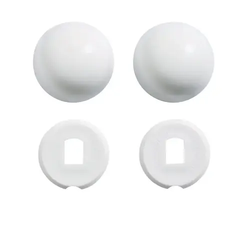 White Plastic Snap-On Toilet Bolt Caps (2-Ct.) Pair