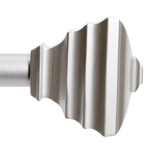 Curtain Rod Nickel Silver Fast Fit Jayden 42" L X 120" L Nickel Curtain Rod Nickel Silver Fast Fit Jayden 42" L X 120" L Nickel