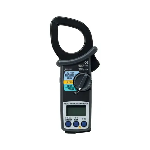 Clamp-On Meter 10 Range LCD Yellow