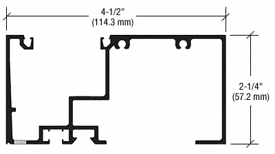 CRL-U.S. Aluminum RW46452 White KYNAR Paint Sill for 4-1/2" System - 24'-2" Stock Length