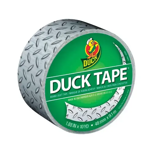 Duct Tape 1.88" W X 10 yd L Silver Diamond Plate Silver Duct Tape 1.88" W X 10 yd L Silver Diamond Plate Silver