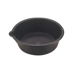 Shop Craft 31118 Oil Drain and Recovery Pan Plastic 6 qt Round Black