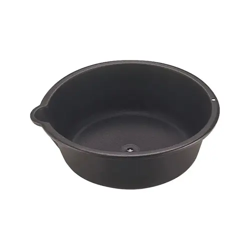 Oil Drain and Recovery Pan Plastic 6 qt Round Black Oil Drain and Recovery Pan Plastic 6 qt Round Black