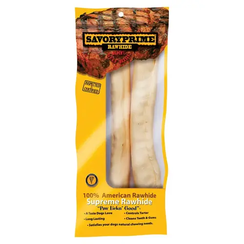 Rawhide Bone All Size Dogs Adult Beef 10" L Pair