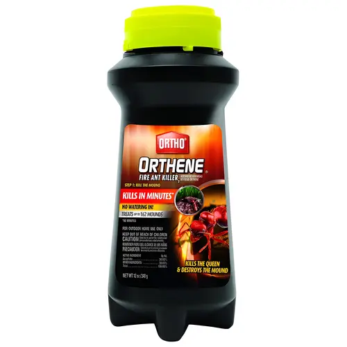 Orthene Fire Ant Killer, Powder, Home Lawns, Near Ornamental Plants, 12 oz Bottle - pack of 2