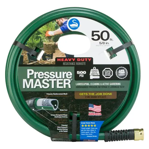 SN7958050 Garden Hose, 50 ft L, Non-Vinyl Resin, Green