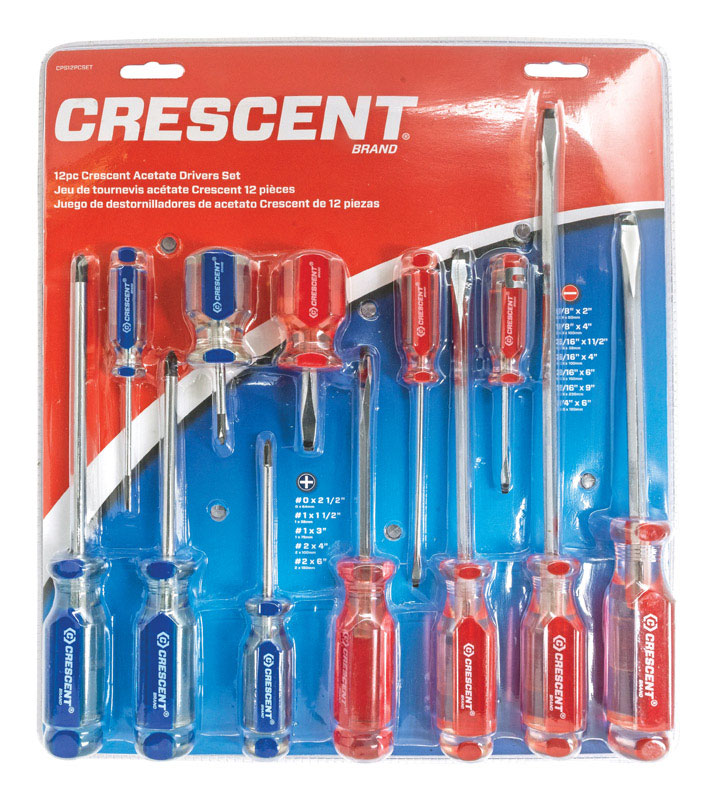 Crescent CPS12PCSET Screwdriver Set Phillips/Slotted Assorted Buy Now