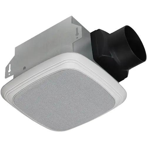Bathroom Ventilation Fan with Bluetooth Speaker 70 CFM 1.5 Sones White Bathroom Ventilation Fan with Bluetooth Speaker 70 CFM 1.5 Sones White