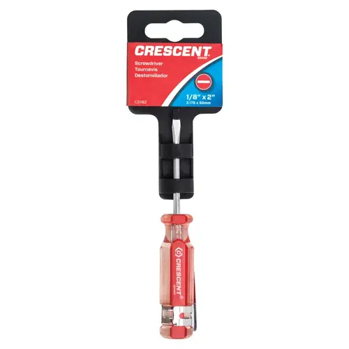 Pocket Screwdriver 1/8" X 2" L Slotted Red Pocket Screwdriver 1/8" X 2" L Slotted Red