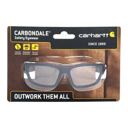 Safety Glasses Carbondale Anti-Fog Clear Lens Black Frame Safety Glasses Carbondale Anti-Fog Clear Lens Black Frame