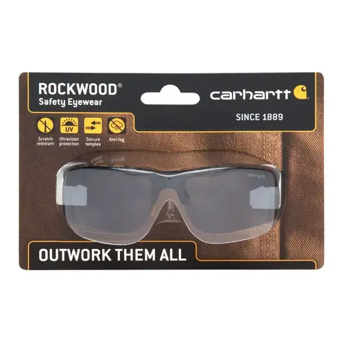 Safety Glasses Rockwood Anti-Fog Gray Lens Black Frame Safety Glasses Rockwood Anti-Fog Gray Lens Black Frame