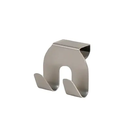 Double Hook 2.8" L Brushed Nickel Steel Brushed Nickel Double Hook 2.8" L Brushed Nickel Steel Brushed Nickel
