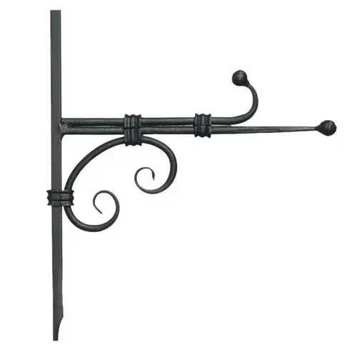 Plant Bracket Black Steel 10" H Hook and Ball Powder Coated Plant Bracket Black Steel 10" H Hook and Ball Powder Coated