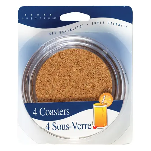 Coaster Set .25" H X 4" W X 1.3" L Plastic