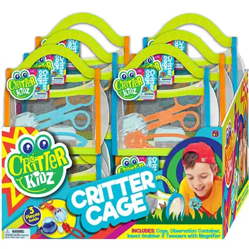 Critter Cage Critter Kidz Plastic Assorted 4 pc Assorted - pack of 12 Critter Cage Critter Kidz Plastic Assorted 4 pc Assorted - pack of 12