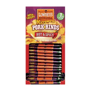 Lowrey's 114980-XCP18 Microwave Pork Rinds Lowrey's Hot and Spicy 1.75 oz Packet - pack of 18