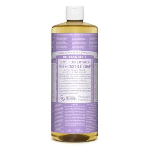 Pure-Castile Liquid Soap Dr. Bronner's Organic Lavender Scent 32 oz Pure-Castile Liquid Soap Dr. Bronner's Organic Lavender Scent 32 oz