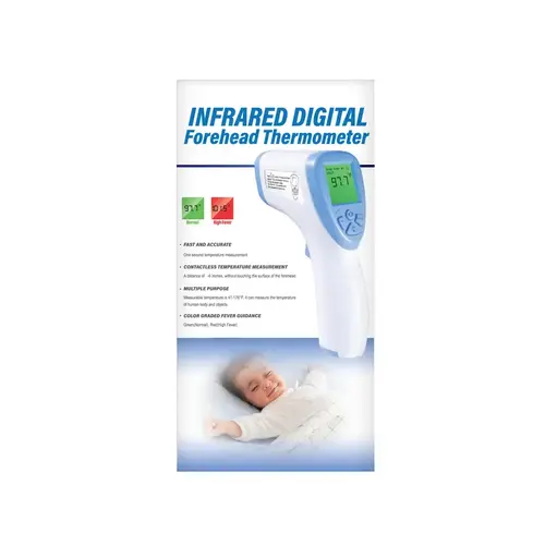 No Contact Infrared Digital Forehead Thermometer White White No Contact Infrared Digital Forehead Thermometer White White