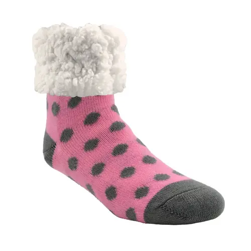 Slipper Socks Unisex Classic Polka Dot One Size Fits Most Pink Pink Slipper Socks Unisex Classic Polka Dot One Size Fits Most Pink Pink