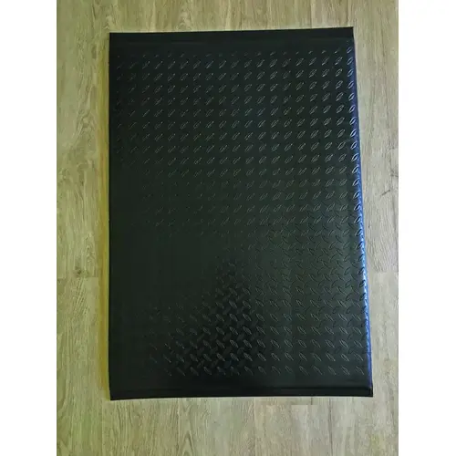 Anti Fatigue Mat Diamond 33" L X 24" W Black Foam/Vinyl Black Anti Fatigue Mat Diamond 33" L X 24" W Black Foam/Vinyl Black