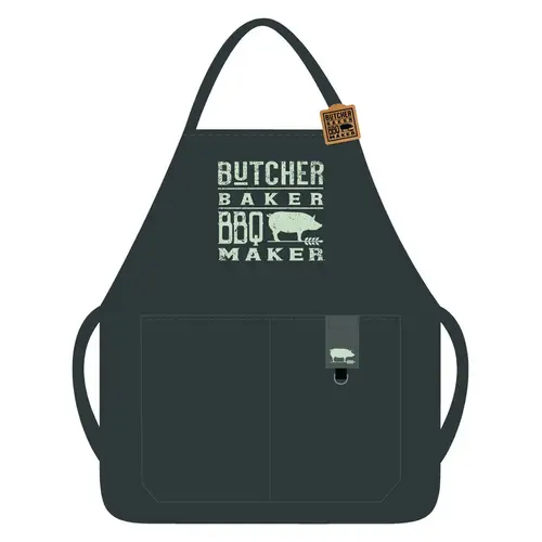 Apron Butcher Baker BBQ Maker Butcher Baker BBQ Maker Canvas Gray - pack of 4 Apron Butcher Baker BBQ Maker Butcher Baker BBQ Maker Canvas Gray - pack of 4