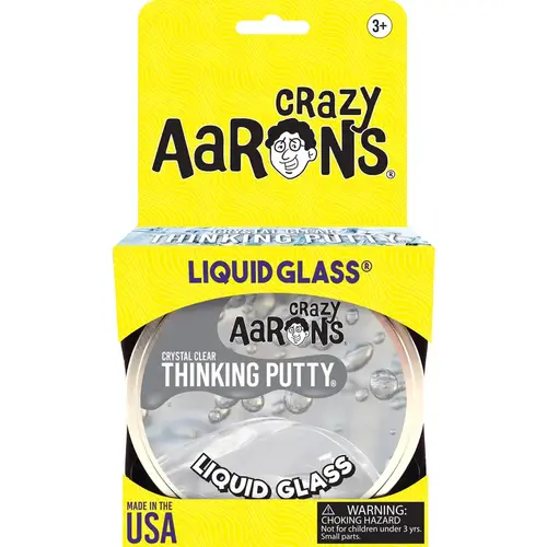 Thinking Putty Crazy Aaron's Liquid Glass Silicone Clear Clear