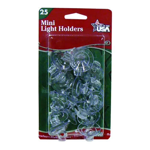 Light Holder, PVC Clear - pack of 25