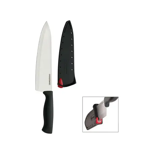 Knife 8" L Carbon Steel Chef's 2 pc Black - pack of 12 Knife 8" L Carbon Steel Chef's 2 pc Black - pack of 12