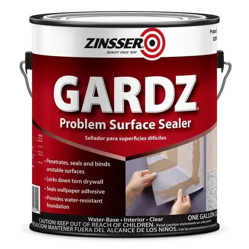 Gardz Problem Surface Sealer, Acoustic/Texture, Clear, 1 gal, Can Gardz Problem Surface Sealer, Acoustic/Texture, Clear, 1 gal, Can