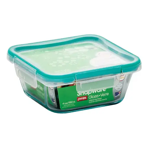 CONTAINER STORAGE SQ GLS 4CUP Clear CONTAINER STORAGE SQ GLS 4CUP Clear