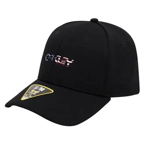 Hat 6 Panel Stretch Black/Flag S/M Black/Flag Hat 6 Panel Stretch Black/Flag S/M Black/Flag