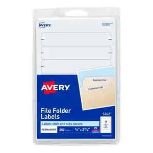 Avery 5202 File Folder Label Rectangle White White