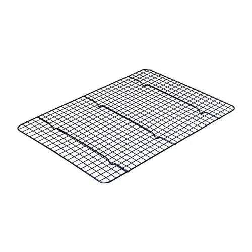 Cooling Rack, Steel, Aluminized, 16.7 in L, 11-1/2 in W, 1/2 in H Gray Cooling Rack, Steel, Aluminized, 16.7 in L, 11-1/2 in W, 1/2 in H Gray