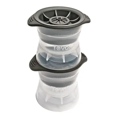 Sphere Ice Molds Clear/Gray Silicone/Polypropylene Clear/Gray Pair