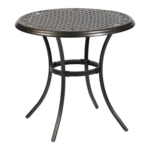 Bistro Table Carlisle Brown Round Aluminum Brown Bistro Table Carlisle Brown Round Aluminum Brown