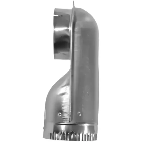 SAF-T-DUCT Offset Elbow, 4.2 in Connection, Male x Female Thread, Aluminum Silver