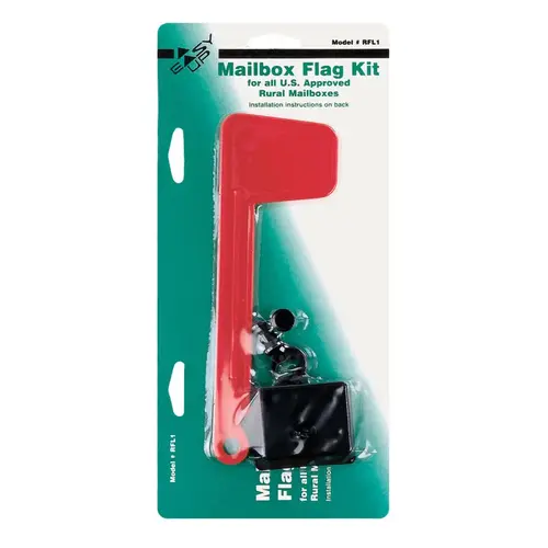 Mailbox Flag Replacement Kit Steel Red 2-1/2" W X 7-1/2" L Red Mailbox Flag Replacement Kit Steel Red 2-1/2" W X 7-1/2" L Red