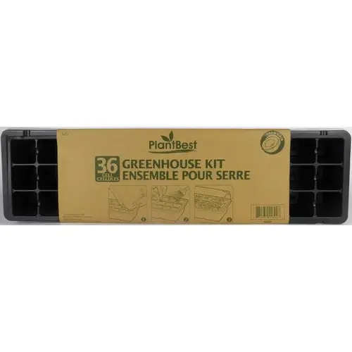 Greenhouse Peat Pellet Tray 2" H X 21.5" W X 5.5" L Black