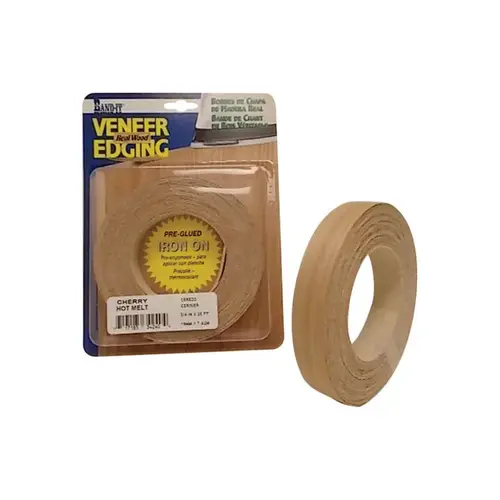 Wood Veneer Edge Banding 0.75" W X 25" L Prefinished Cherry Wood Veneer Edge Banding 0.75" W X 25" L Prefinished Cherry