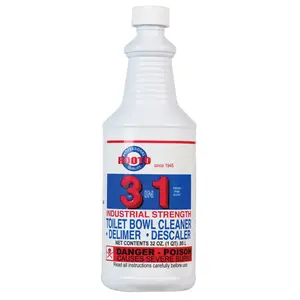 Rooto 1090 Toilet Bowl Cleaner and Delimer 3-in-1"dustrial Strength Fresh Pine Scent 32 oz Liquid