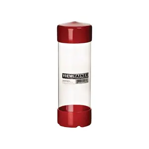 Viewtainer CC27508 Slit Top Container 3" W X 8" H Plastic Red Red