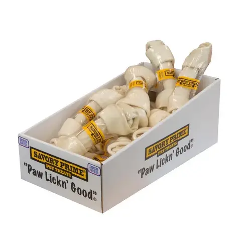 Knotted Bone Large Adult Natural 8-9" L White Knotted Bone Large Adult Natural 8-9" L White